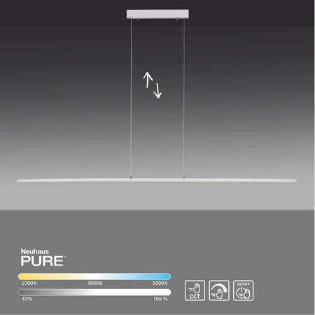 PURE LITE LAMPA WISZĄCA SREBRNY (8377-55) - Paul Neuhaus