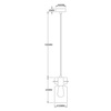 Pojedyncza lampa wisząca Nivio dymna 1xE27 (LP-2811/1P AM) - Light Prestige