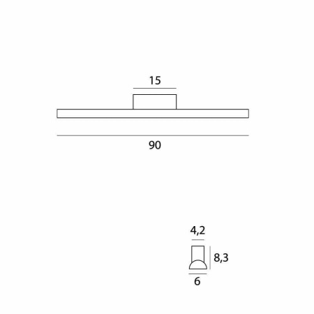 Kinkiet TAMPA IP44 90 cm (C0242) - MAXLIGHT