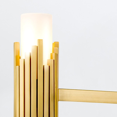 Żyrandol Marvele - 6 źródeł światła - Postarzany mosiądz (MARVELE6-AB-OPAL) - Elstead Lighting
