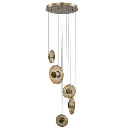 Kaskadowa Lampa Wisząca ściemnialna  ANDORA 5 3-STEP DIMM AMBER (AZ6886) Azzardo