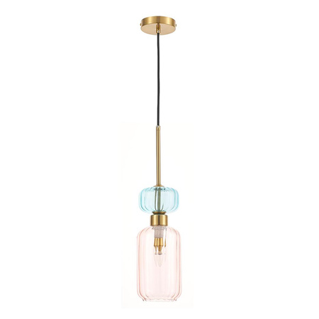 Szklana lampa wisząca MOLLY PINK 1xE14 (ML1822) - Milagro