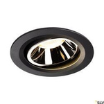 NUMINOS® MOVE DL L, wewnętrzna oprawa sufitowa wpuszczana LED, czarna/chrom 3000 K 40° obrotowa i pochylana (1003654) - SLV