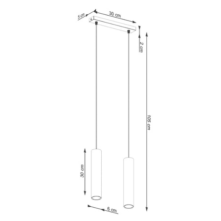 Lampa wisząca LAGOS 2 beżowa (SL.1480) - Sollux Lighting