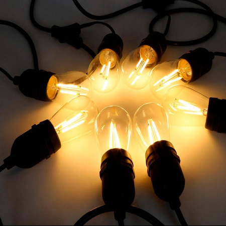 GIRLANDA 10 METRÓW Z ŻARÓWKĄ FILAMENTOWĄ 10x1,5W (EKO6925) - Eko-Light