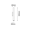 Kinkiet Yabu K2 - Czarny (300 mm)   (4048) - Shilo