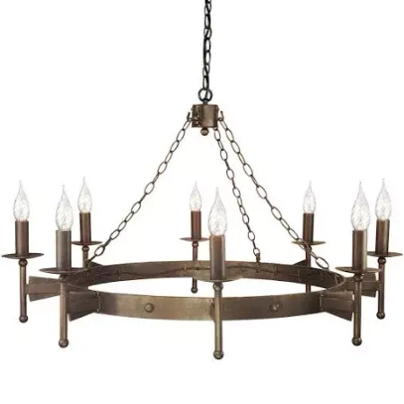 Lampa wisząca CROMWELL kol. STARY BRĄZ (CW8 OLD BRZ) - Elstead Lighting - żyrandol