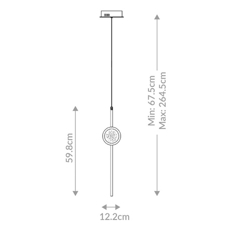 Lampa wisząca Barletta - 1 źródło światła - Szczotkowane złoto (QN-BARLETTA-1P-BG) - Quintiesse