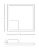 SCONCE LIGHT 12W 3000K, ALUMINUM&ACRYLIC DIMMABLE SANDY WHITE (2030 Zambelis) - Zambelis