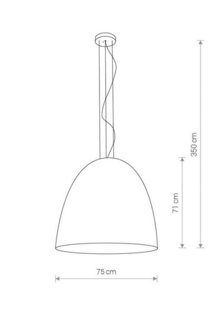 LAMPA WISZĄCA, ŻYRANDOL EGG WHITE | BIAŁY XL (9025) - Nowodvorski - żyrandol