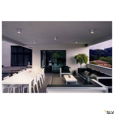 ROX CEILING OUT, QPAR11, lampa sufitowa outdoor, szczotkowane aluminium, maks. 50W,IP44 (1000332) - SLV