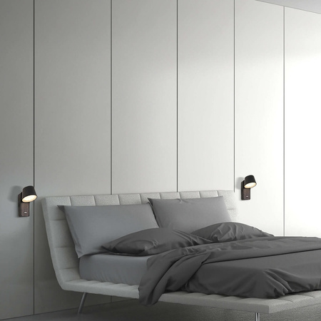 READING LIGHT LED 7W BLACK-WOOD (H61 Zambelis) - Zambelis
