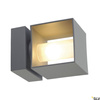 SQUARE TURN, QT14, lampa ścienna outdoor, kolor srebrnoszary, maks. 42W, IP44 (1000335) - SLV
