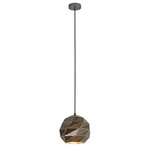 Lampa Wisząca Palermo (PND-2424-1S-GR+GD) - Italux