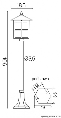 Słupek ogrodowy  Wenecja (K 5002/2/KW) - SU-MA