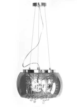 Lampa Szklana Przydymione lustro krople wody 50cm - DomenoLED