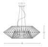 PENDANT 3L GALSS STEEL BLACK (1545 Zambelis) - Zambelis