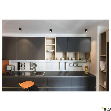 TRILEDO ROUND CL, lampa sufitowa, LED, 3000K, okrągła, czarna matowa, 38°, 6,2W, z zasilaczem (113930) - SLV