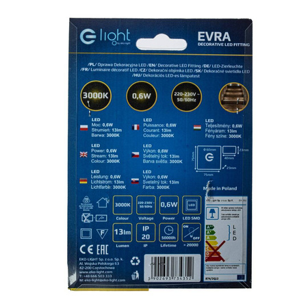 EVRA Barwa Ciepła 3000K (EKS4352) - Eko-Light