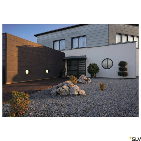 BULAN GRID, lampa ścienna i sufitowa outdoor, A60, IP55, okrągła, antracytowa, maks. 50W, PC Cover (229085) - SLV