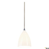 TONGA 4, lampa wisząca do szyny wysokonapięciowej 1-fazowej, A60, klosz ceramiczny biały, maks. 60W, z adapterem 1-fazowym (143594) - SLV