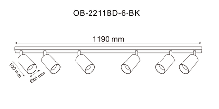 REN LISTWA CZARNA/BLACK (OB-2211BD-6-BK) - Zuma Line
