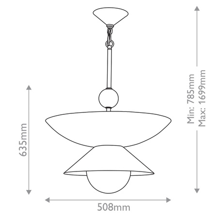 Duża lampa wisząca Saucer - 4 źródła światła - Postarzany mosiądz (QN-SAUCER-4P-L-AB-OPAL) - Quintiesse