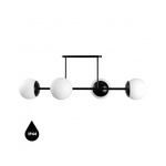 KOP D czarna lampa przysufitowa/ plafon z podwyższoną szczelnością IP44 (KPD420S3) - Ummo