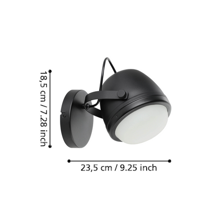 Kinkiet UPANEMA czarna (390081) - EGLO