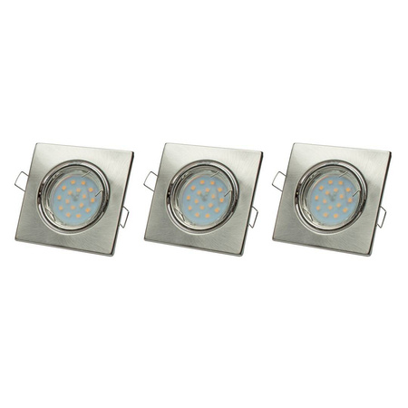 ZESTAW OCZEK KWADRATOWYCH 3x5W GU10 (EKZ2697) - Eko-Light