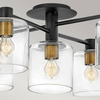 Lampa sufitowa Axel - Czarny/ Stary mosiądz (QN-AXEL7-BK) - Quintiesse