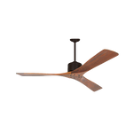 Wentylator sufitowy czarny z wiatrakami w kolorze wiśni (19143-B Zambelis)