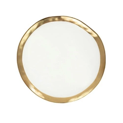 KARE talerz BELL 26 cm biało-złoty (60499) - Kare Design