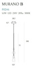 Lampa wisząca Murano B (P0246) Maxlight - żyrandol