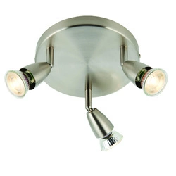 Lampa sufitowa Amalfi 3lt round satin nickel 35W (G2523413) - Saxby