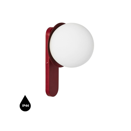 KUUL D burgundowa lampa ścienna / kinkiet z podwyższoną szczelnością IP44 (KLD140S0) - Ummo