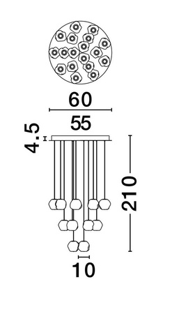 Lampa wisząca wewnętrzna CHEPEN (LE44427) - Luces Exclusivas