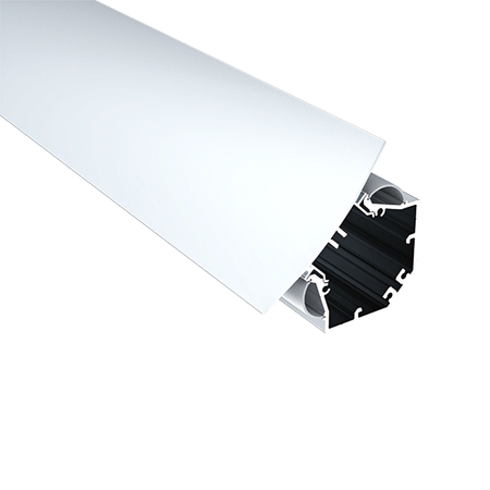 DOUBLE SIDE ALUMINIUM PROFILE WITH OPAL DIFFUSER 2M (20327-W Zambelis) - Zambelis
