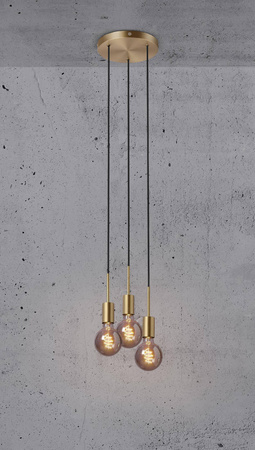 Lampa wisząca PACO Nordlux E27 3x25W Metal Mosiądz