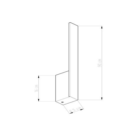 Kinkiet LAHTI 90 ochra czerwona LED 3000K (TH.443) - Thoro Lighting