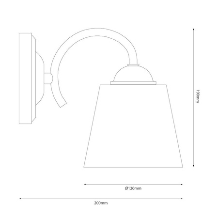 Kinkiet Pafos 1xE27 (ML2259) - Milagro