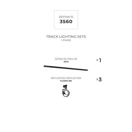 ZESTAW 15 SZYNOPRZEWODY BLACK JEDNOOBWODOWY (3560) - Zuma Line