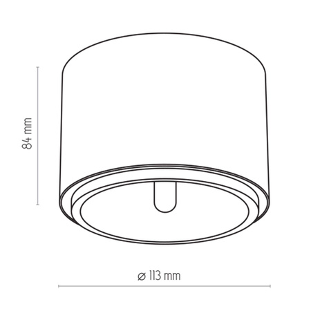 MORIS WHITE LAMPA SUFITOWA 1 PŁ (3364) - TK Lighting
