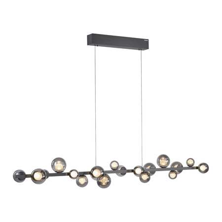 Lampa wisząca z płynną regulacją wysokości PURE E-POPUP 180cm SZARA (2558-15) - Paul Neuhaus