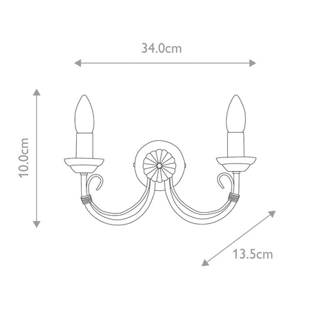 Kinkiet Chartwell (CH2-BLACK) - Elstead Lighting