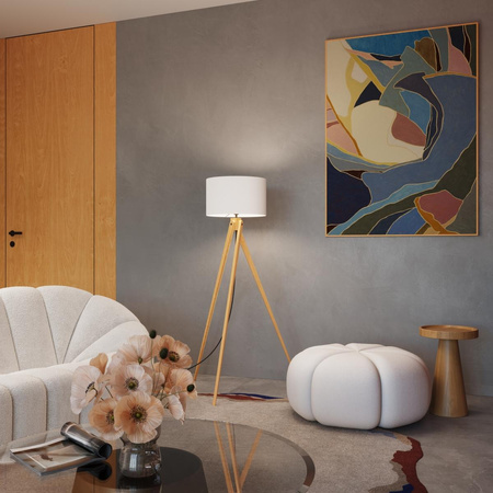 Lampa podłogowa na trójnogu NATT biała (SL.1908) - Sollux Lighting