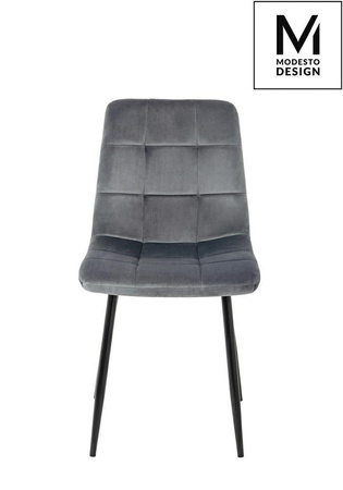 MODESTO krzesło CARLO ciemny szary - welur, metal (J-06.GREY) - Modesto Design