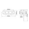 Kinkiet Zuma (HK-ZUMA-3W-SBS) - Elstead Lighting