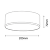 Plafon Zama - Biały IP44 (200 mm) 4000K   (8588) - Shilo