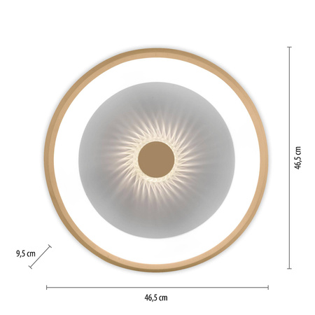 Plafon VERTIGO ceiling light brass matt body (14384-60) - Paul Neuhaus